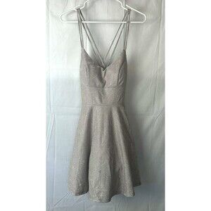 City Triangles Prom Med Silver Spaghetti Strap‎  Knee High Petticoat NWT